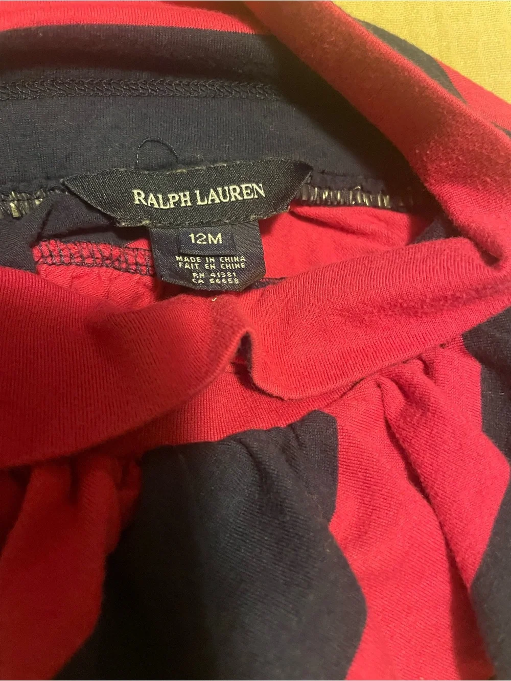 Ralph Lauren Pink and Navy Tiered Ruffle Skirt Baby Girl Sz 12mo